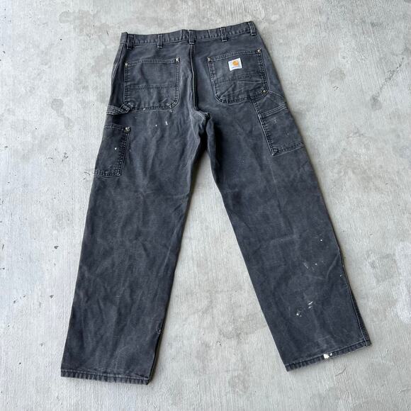 Vintage Y2K Carhartt black double knee work wear carpenter pants - Picture 9 of 10